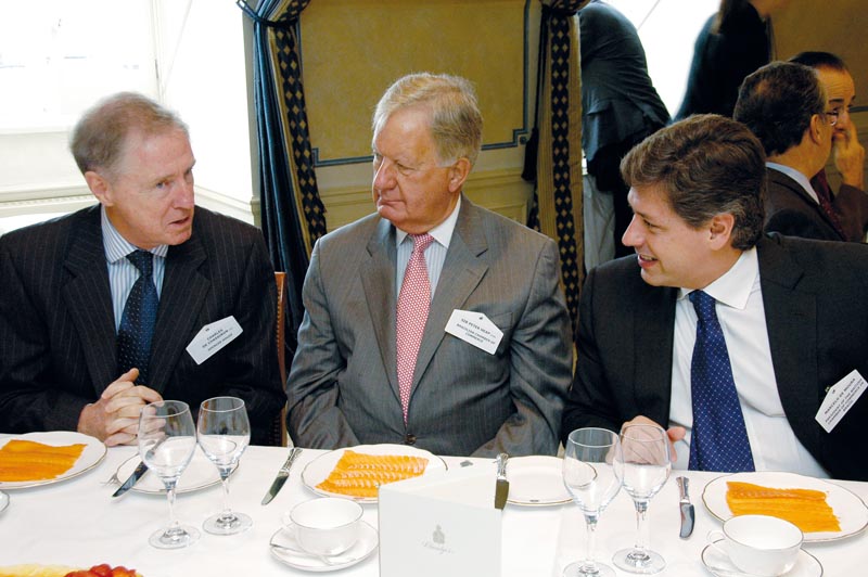 Charles de Chassiron CVO, Chairman of Spencer House, Sir Peter Heap KCMG, Chairman of Brazilian Chamber of Commerce and Marcelo De Moura, President of the British Chamber of Commerce, Brazil