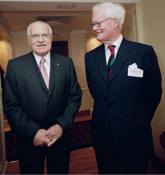 HE Vaclav Klaus, President of the Czech Republic and Rt Hon Lord Hurd of Westwell CH CBE PC, Chairman of the FIRST Advisory Panel