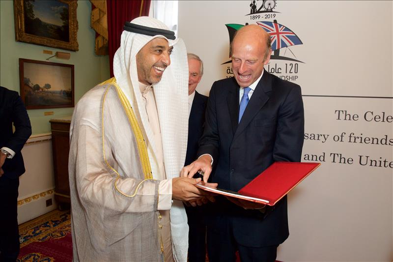 HE Sheikh Mohamed Abdullah Al Mubarak Al Sabah,The Envoy of HH the Amir of Kuwait Sheikh Mohammed Al Abdullah, Rupert Goodman DL