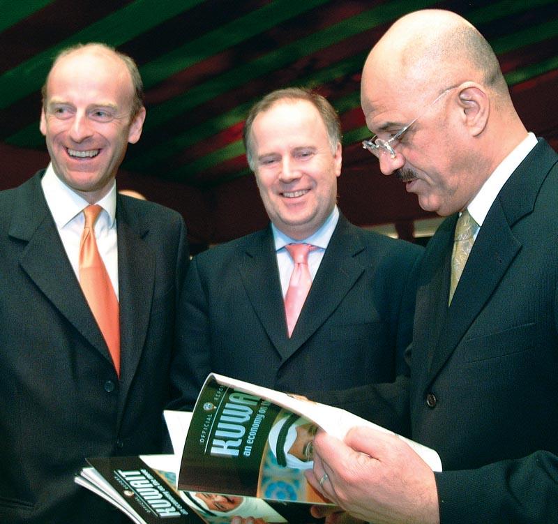 Rupert Goodman, Chairman of FIRST, Eamonn Daly, Chief Operating Officer, FIRST and HE Bader Mushari Al-Humaidhi, Minister of Finance of Kuwait