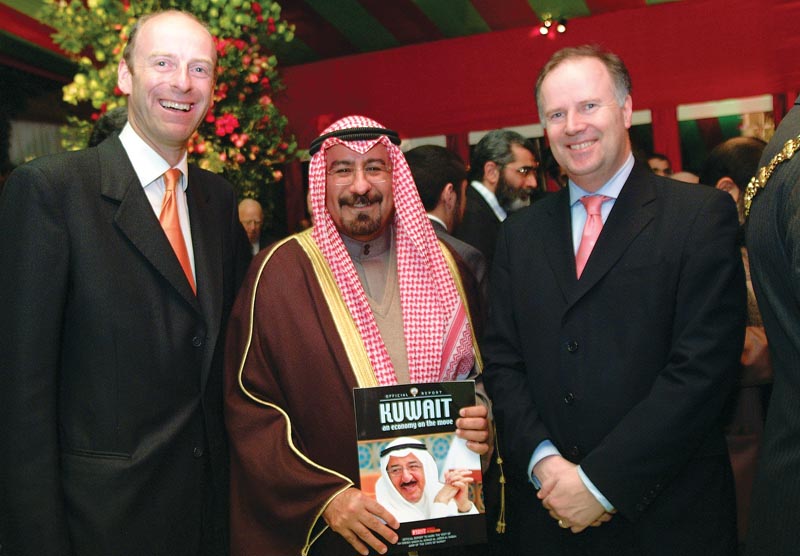 Rupert Goodman, Chairman of FIRST and Eamonn Daly, Chief Operating Officer, FIRST with HE Sheikh Dr Mohammad Sabah Al-Salam Al-Sabah, Deputy Prime Minister and Minister of Foreign Affairs