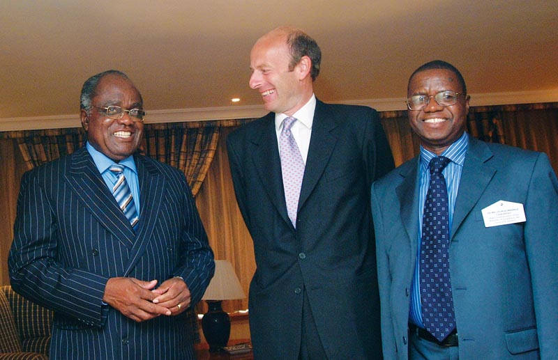 Rt Hon Lord Hurd of Westwell CH CBE PC, Chairman of the FIRST Advisory Council, HE Hifikepunye Pohamba, President of Namibia, Rupert Goodman, Chairman of FIRST and HE George Mbanga, High Commissioner of Namibia