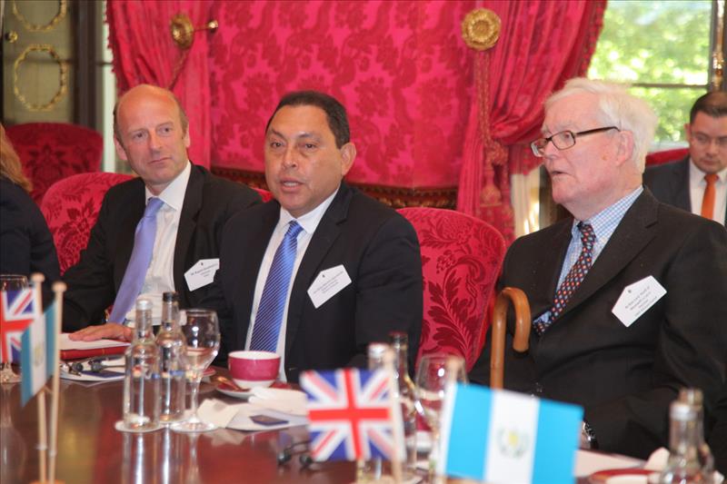 Rupert Goodman DL, Chairman and Founder of FIRST, Héctor Mauricio López Bonilla, Minister of the Interior,  Republic of Guatemala and Lord Hurd of Westwell CH CBE PC, Chairman of the FIRST Advisory Council