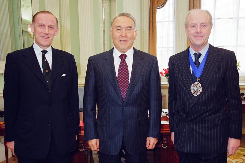 Sir Michael Savory, HE Nursultan Nazarbayev, President of Kazakhstan and Alderman John Stuttard MA, the Lord Mayor