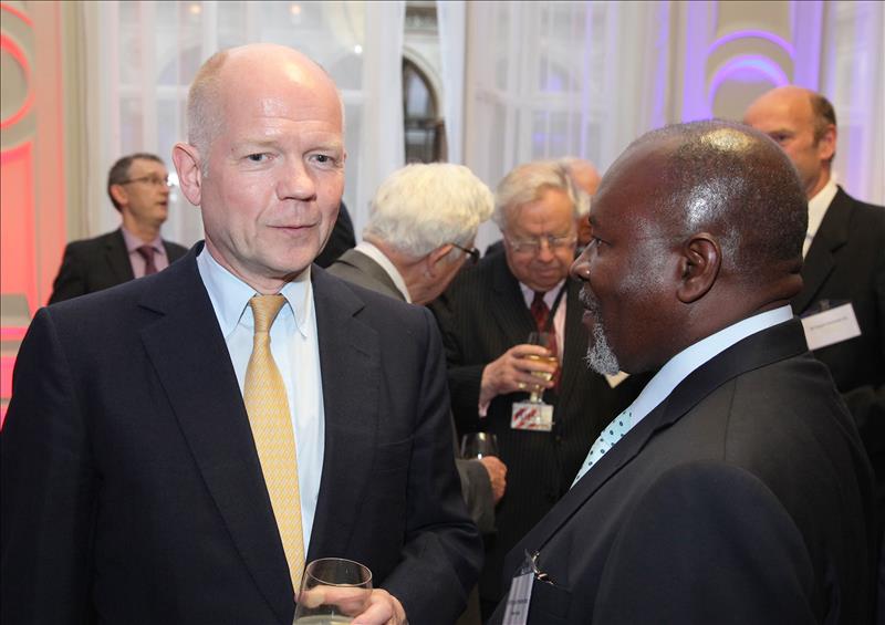 Rt Hon William Hague MP, Secretary of State for Foreign and Commonwealth Affairs and HE Miguel Fernandes Neto, Ambassador of Angola