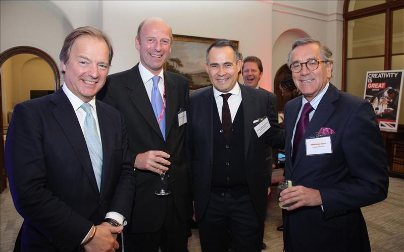 Rt Hon Hugo Swire MP, Minister of State at the Foreign & Commonwealth Office and Rupert Goodman DL, Chairman and Founder of FIRST, HE Federico Alberto Cuello Camilo, Ambassador of the Dominican Republic and HE Nestor Osorio, Ambassador of Colombia