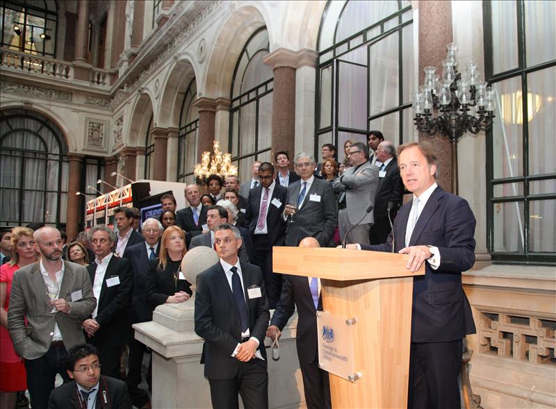Rt Hon Hugo Swire MP, Minister of State at the Foreign & Commonwealth Office addresses the guests