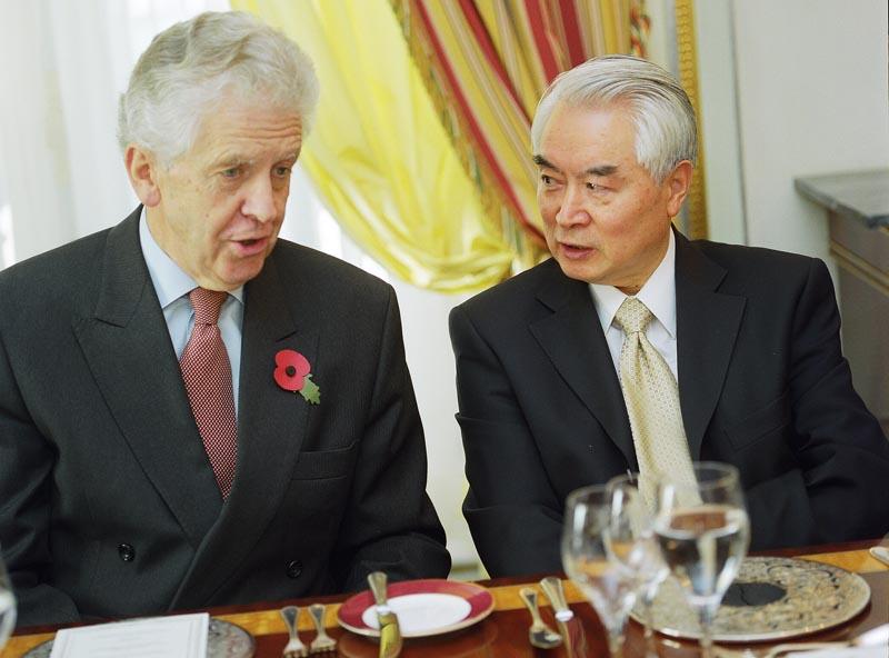 Lord Powell of Bayswater KCMG and HE Zha Peixin, Ambassador of the People's Republic of China to the United Kingdom