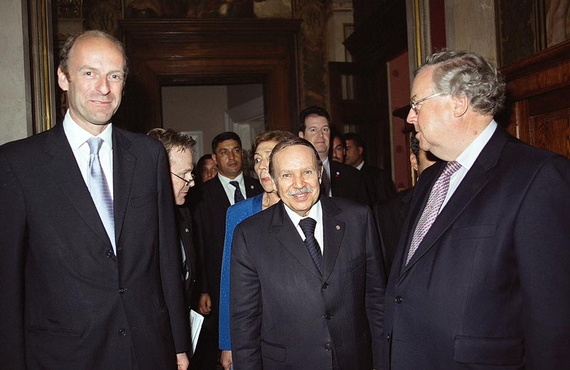 Rupert Goodman, Chairman of FIRST, HE Abdelaziz Bouteflika, President of the People's Democratic Republic of Algeria and Sir Patrick Cormack FSA MP, Consultant of Public Affairs, FIRST