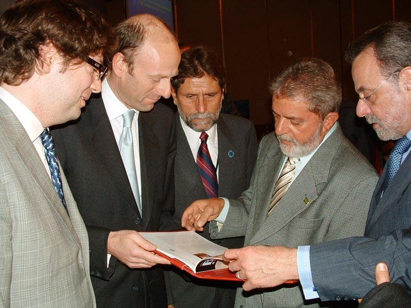Alastair Harris, Executive Publisher and Editor, FIRST, Rupert Goodman, Chairman and Founder of FIRST and HE Luiz Inácio Lula da Silva, President of the Federative Republic of Brazil