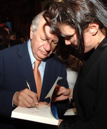 HE Ricardo Lagos, President of Chile signing his book