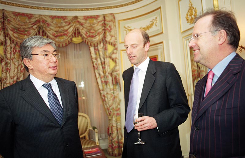 HE Kassymzhomart Tokaev, Foreign Minister of Kazakhstan with Rupert Goodman, Chairman of FIRST and Eamonn Daly, COO, FIRST