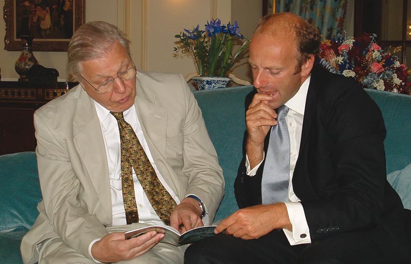 Sir David Attenborough OM CH CVO CBE FRS FZS and Rupert Goodman, Chairman and Founder of FIRST