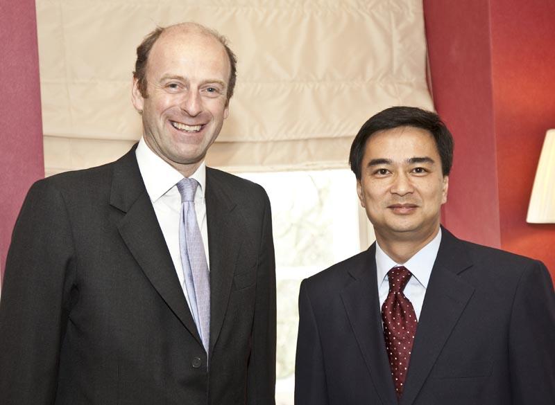 Rupert Goodman, Chairman of FIRST with HE Abhisit Vejjajiva, Prime Minister of Thailand