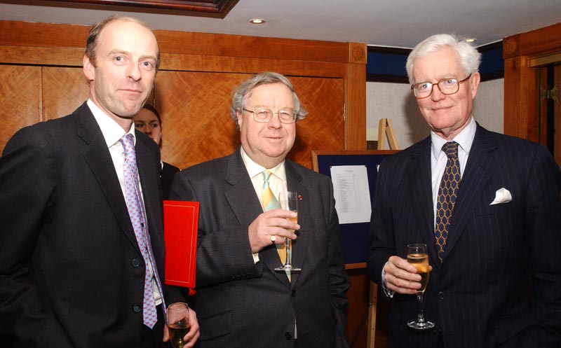 Rupert Goodman, Chairman of FIRST, Sir Patrick Cormack FSA MP and Rt Hon Lord Hurd of Westwell CH