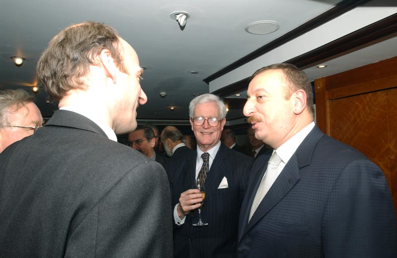 Rupert Goodman, Chairman of FIRST, Rt Hon Lord Hurd of Westwell CH and HE Ilham Aliyev, President of Azerbaijan