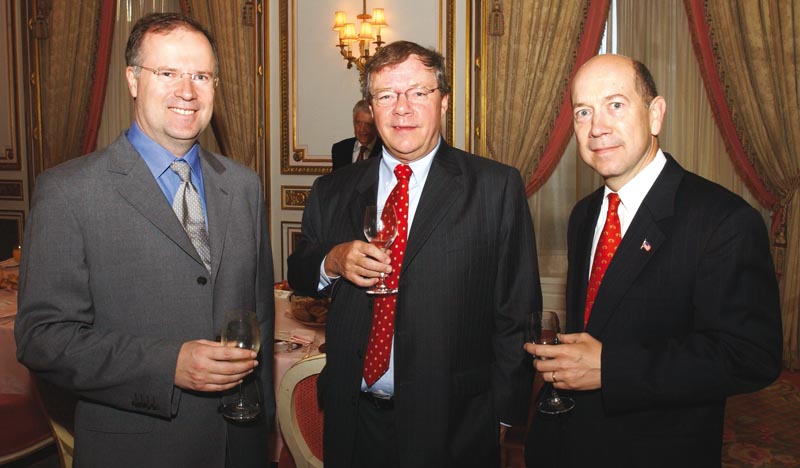 Eamonn Daly, Chief Operating Officer of FIRST, Philip Aiken, Chief Executive of Energy for BHP Billiton and David Johnson, Minister of the US Embassy