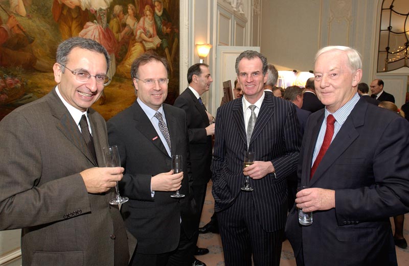 Alain Fontaine, Vice President of Airbus Industries, Eamonn Daly, Chief Operating Officer, FIRST, Ulick McEvaddy, Director of Omega Air Inc and Lord Woolmer of Leeds, House of Lords