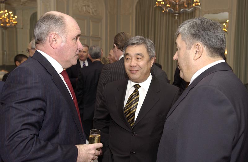 HE Grigori Karasin, Ambassador of Russia, HE Erlan Idrissov, Ambassador of Kazakhstan and HE General M.K Altynbaev, Minister of Defence, Kazakhstan