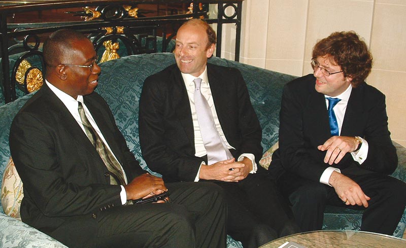 Eric Williams, Energy Minister of Trinidad and Tobago with Rupert Goodman, Chairman of FIRST and Alastair Harris, Executive Publisher and Editor, FIRST