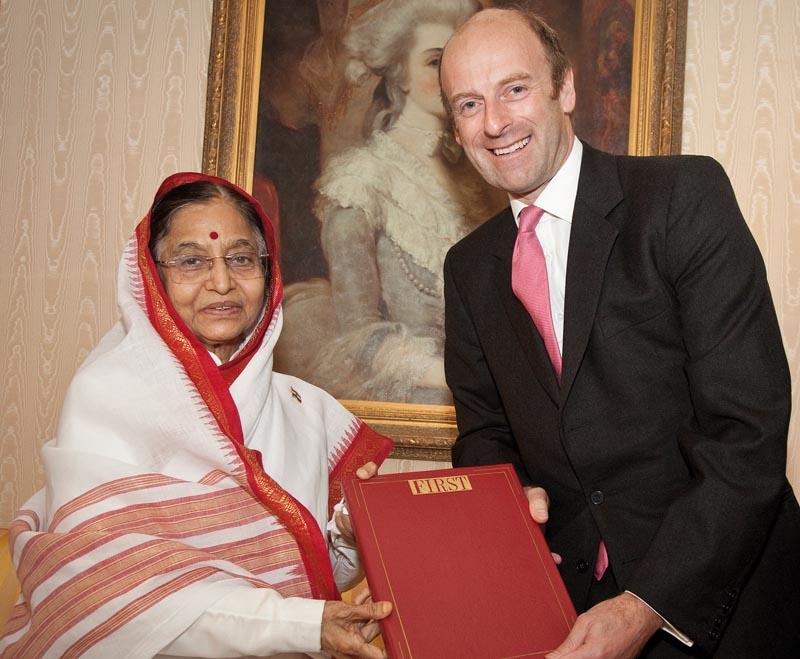 HE Pratibha Patil, President of the Republic of India and Rupert Goodman, Chairman of FIRST