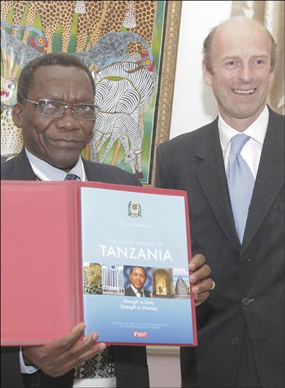Hon. Mizengo Kayanza Peter Pinda MP, Prime Minister of Tanzania and Rupert Goodman DL, Chairman and Founder, FIRST