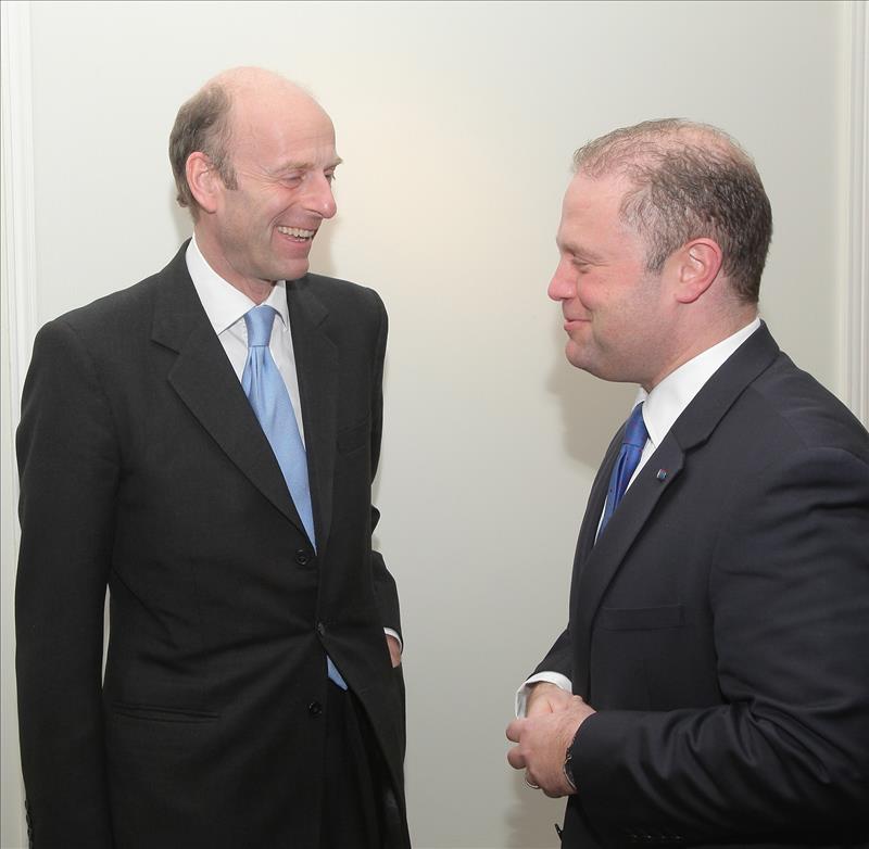 Rupert Goodman DL, Chairman and Founder, FIRST and HE Joseph Muscat, Prime Minister of Malta