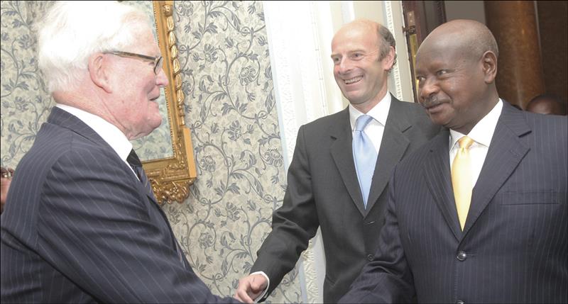 Rt Hon Lord Hurd of Westwell CH CBE, Chairman, FIRST Advisory Council, Rupert Goodman DL, Chairman and Founder, FIRST and HE Yoweri Museveni, President of Uganda