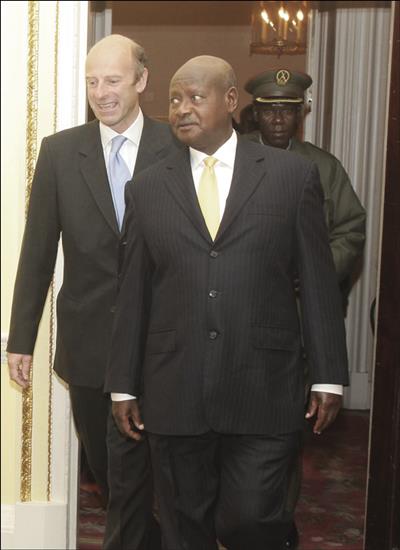 Rupert Goodman DL, Chairman and Founder, FIRST and HE Yoweri Museveni, President of Uganda