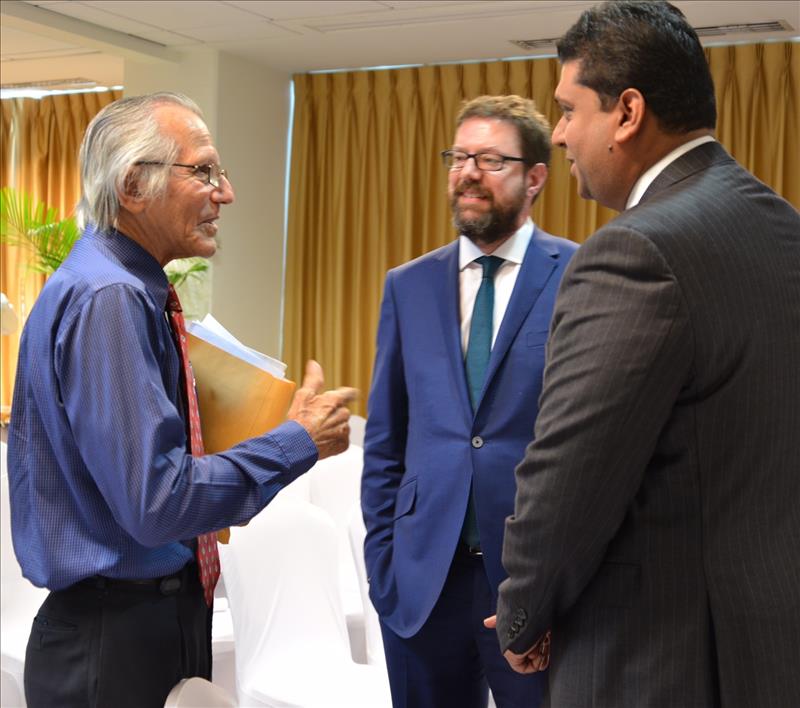 David Renwick, Caribbean energy correspondent, FIRST and co-author of The Black Gold Book, Alastair Harris, Executive Publisher and Editor, FIRST and Senator the Hon. Kevin C. Ramnarine, Minister of Energy and Energy Affairs, Republic of Trinidad and Tobago