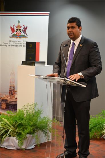 Senator the Hon. Kevin C. Ramnarine, Minister of Energy and Energy Affairs, Republic of Trinidad and Tobago addresses the audience