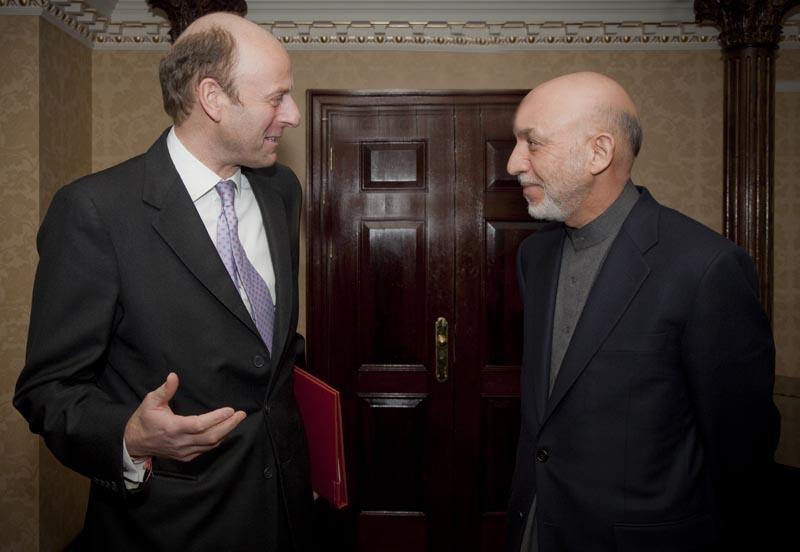 Rupert Goodman, Chairman and Founder of FIRST, HE Hamid Karzai, President of the Islamic Republic of Afghanistan