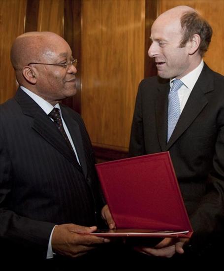 Rupert Goodman, Chairman and Founder of FIRST with HE Jacob Zuma, President of the Republic of South Africa