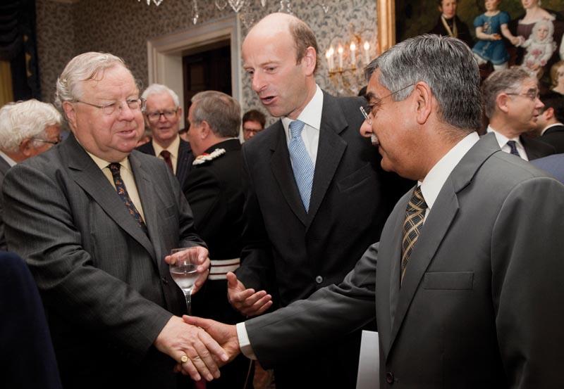 Sir Patrick Cormack FSA, Consultant of Public Affairs for FIRST, Rupert Goodman, Chairman and Founder of FIRST and HE Nalin Surie, High Commissioner of India to the UK