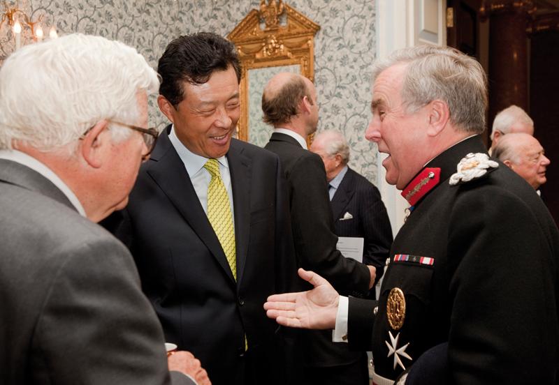 Rt Hon Lord Howe of Aberavon Kt CH QC PC, HE Liu Xiaoming, Ambassador of the People's Republic of China to the United Kingdom and Sir David Brewer CMG JP, Her Majesty's Lord-Lieutenant of Greater London
