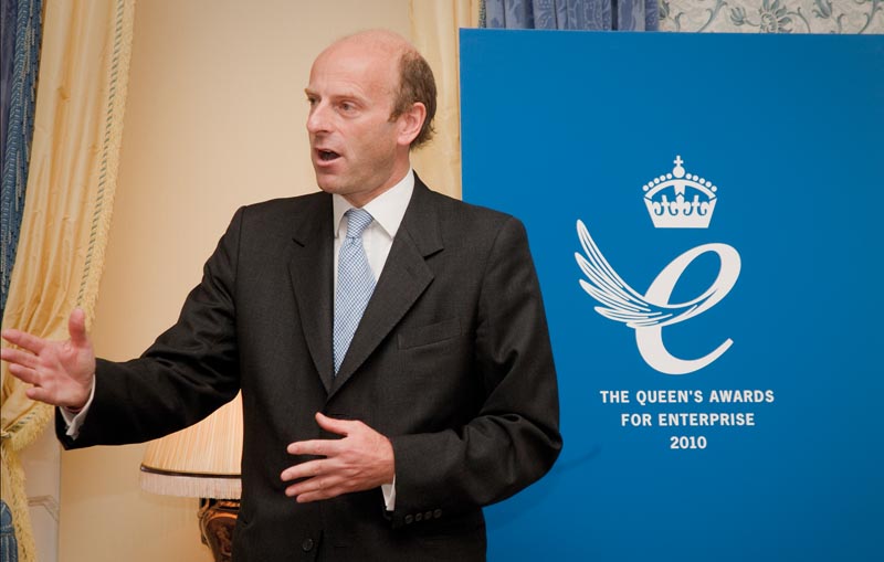 Rupert Goodman, Chairman and Founder of FIRST addresses guests at the Queen's Award Breakfast