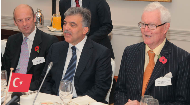 Rupert Goodman, Chairman and Founder of FIRST, HE Abdullah Gül, President of the Republic of Turkey and Rt Hon Lord Hurd of Westwell CH CBE PC, Chairman of the FIRST Advisory Council