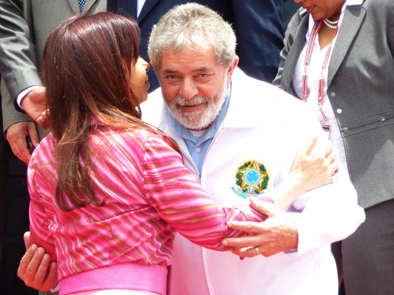 Argentinian President Cristina Fernández de Kirchner and Brazil’s Luiz Inácio Lula da Silva