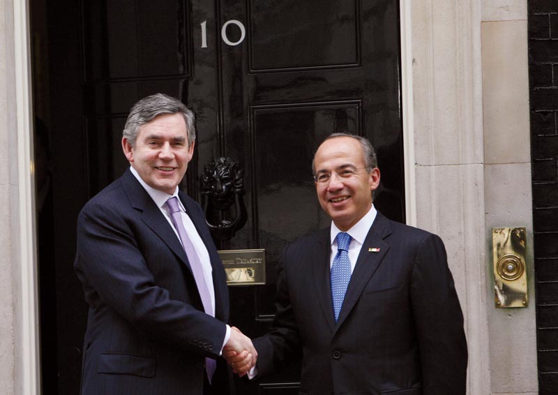 Rt Hon Gordon Brown MP, Prime Minister of the United Kingdom and HE Felipe Calderón Hinojosa, President of the United Mexican States