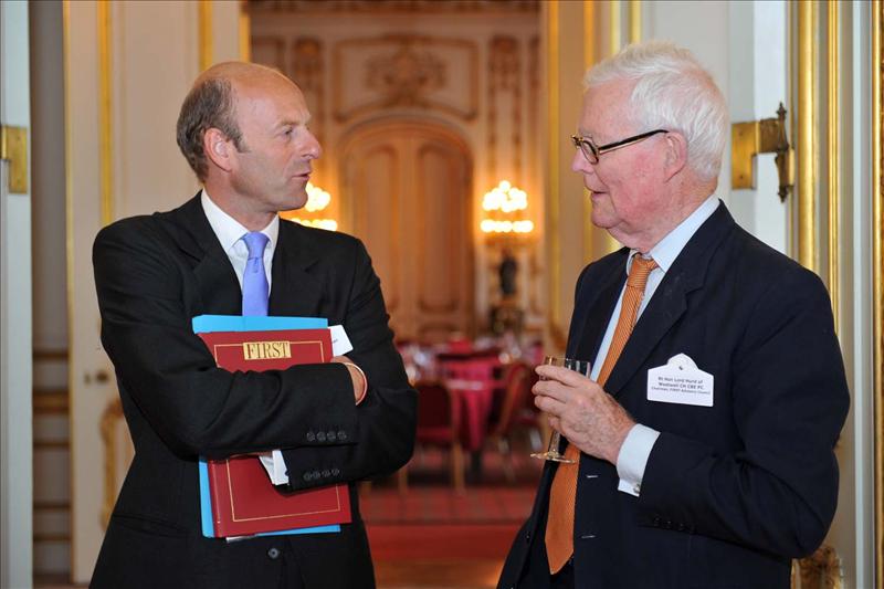 Rupert Goodman, Chairman and Founder of FIRST with Rt Hon Lord Hurd of Westwell CH CBE, Chairman of FIRST Advisory Council