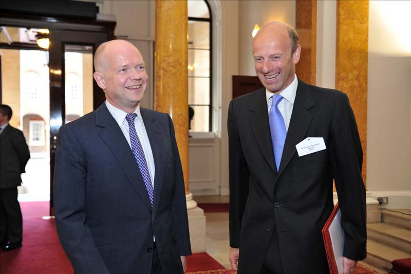 Secretary of State for Foreign and Commonwealth Affairs, Rt Hon William Hague MP with Rupert Goodman, Chairman and Founder of FIRST