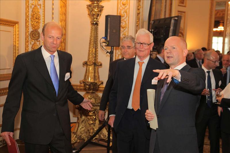 Rupert Goodman, Chairman and Founder of FIRST with Rt Hon Lord Hurd of Westwell CH CBE, Chairman of FIRST Advisory Council and Foreign Secretary Rt Hon William Hague MP
