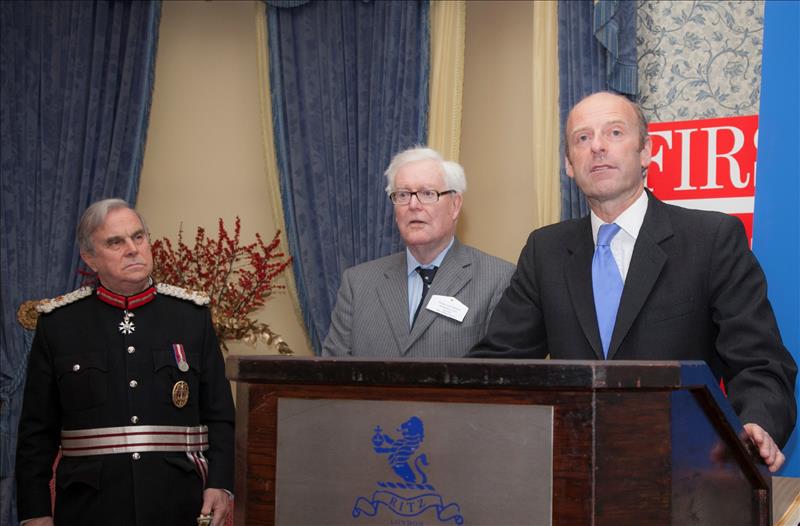 Sir David Brewer CMG JP, Her Majesty's Lord-Lieutenant of Greater London, Rt Hon Lord Hurd of Westwell CH CBE PC, Chairman of the FIRST Advisory Council and Rupert Goodman DL, Chairman and Founder of FIRST
