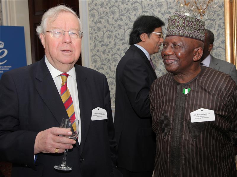 Lord Cormack FSA DL, Consultant, Public Affairs, FIRST and HE Dalhatu Tafida OFR, High Commissioner, Nigeria High Commission