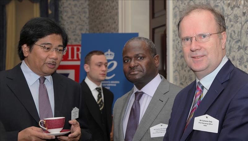 HE Hamzah Thayeb, Ambassador, Embassy of the Republic of Indonesia, HE Carlos dos Santos, High Commissioner, Mozambique High Commission and Eamonn Daly, Chief Operating Officer, FIRST