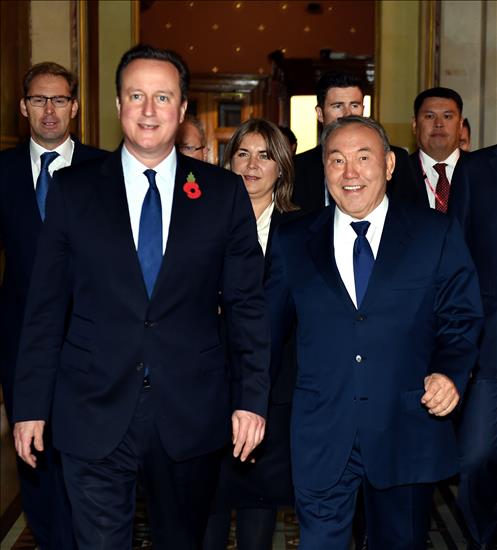 The Rt Hon David Cameron MP, Prime Minister of the United Kingdom, and HE Nursultan Nazarbayev, President of the Republic of Kazakhstan