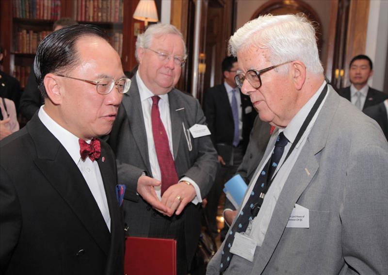 The Hon Donald Tsang, Chief Executive of the Hong Kong SAR of the People's Republic of China, Lord Cormack DL FSA, Senior Advisor, FIRST and Lord Howe of Aberavon CH QC