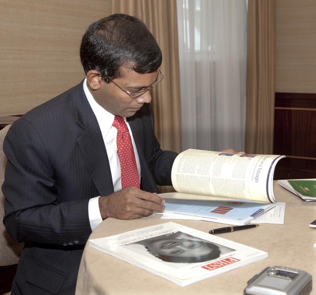 HE President Mohamed Nasheed of the Republic of Maldives