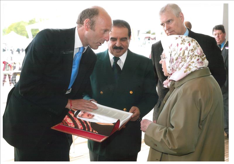 Rupert Goodman DL, His Majesty King Hamad bin Isa Al Khalifa of Bahrain, Her Majesty Queen Elizabeth II