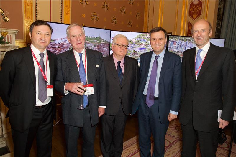 Shyngys Kulzhanov, Managing Director of Berlanga, Rt Hon Lord Astor of Hever, HE Michael Gifford, Her Majesty's Ambassador to Kazakhstan, Rt Hon Greg Hands MP, Minister of State for Trade Policy and Rupert Goodman, Chairman of FIRST and the British Kazakh Society
